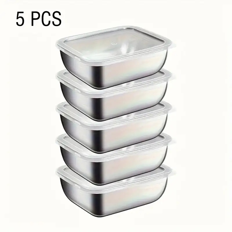 Meal Prep Containers Xl - Boîtes de conservation alimentaire en acier
