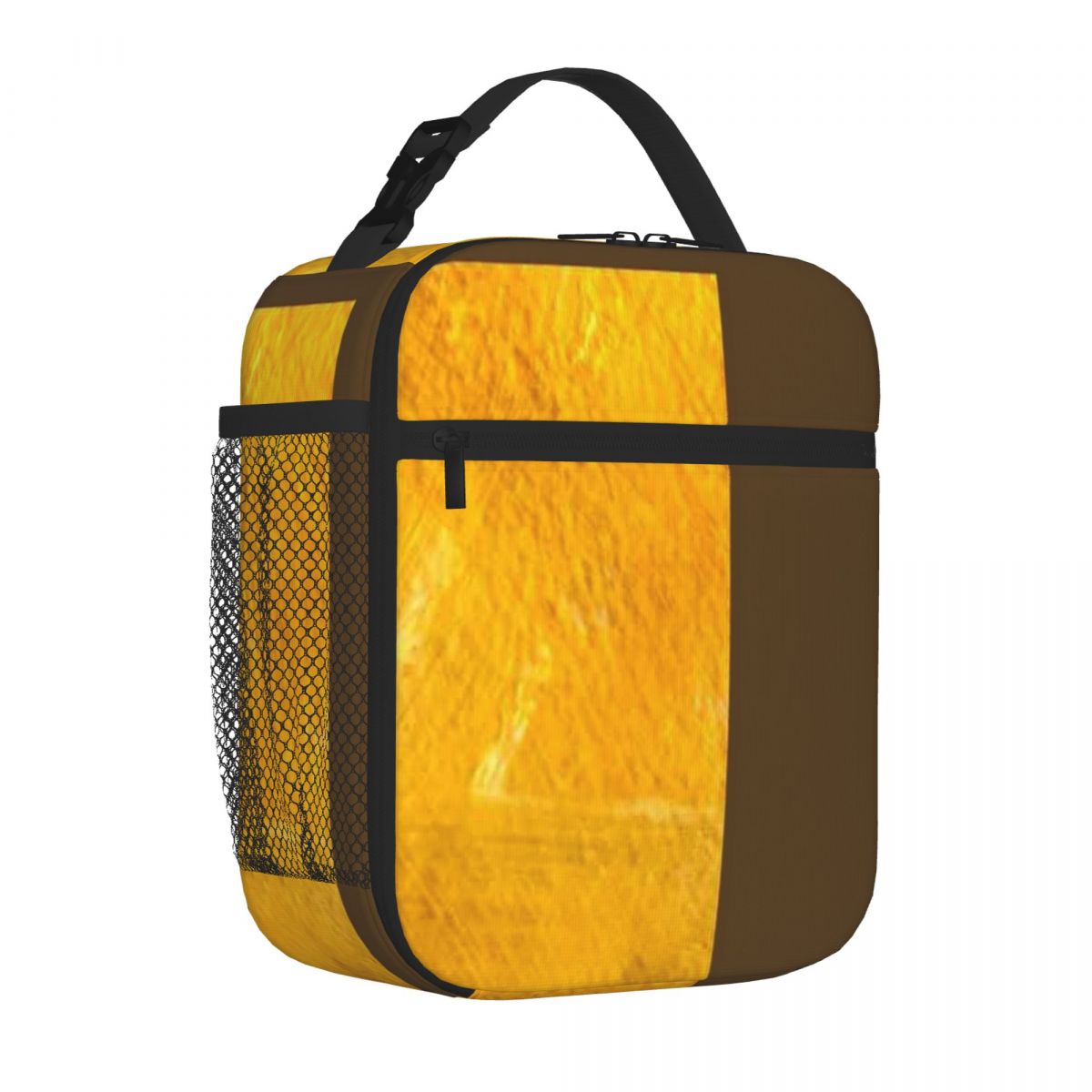 Meal Prep Yellow - Sac à déjeuner jaune abstrait grande