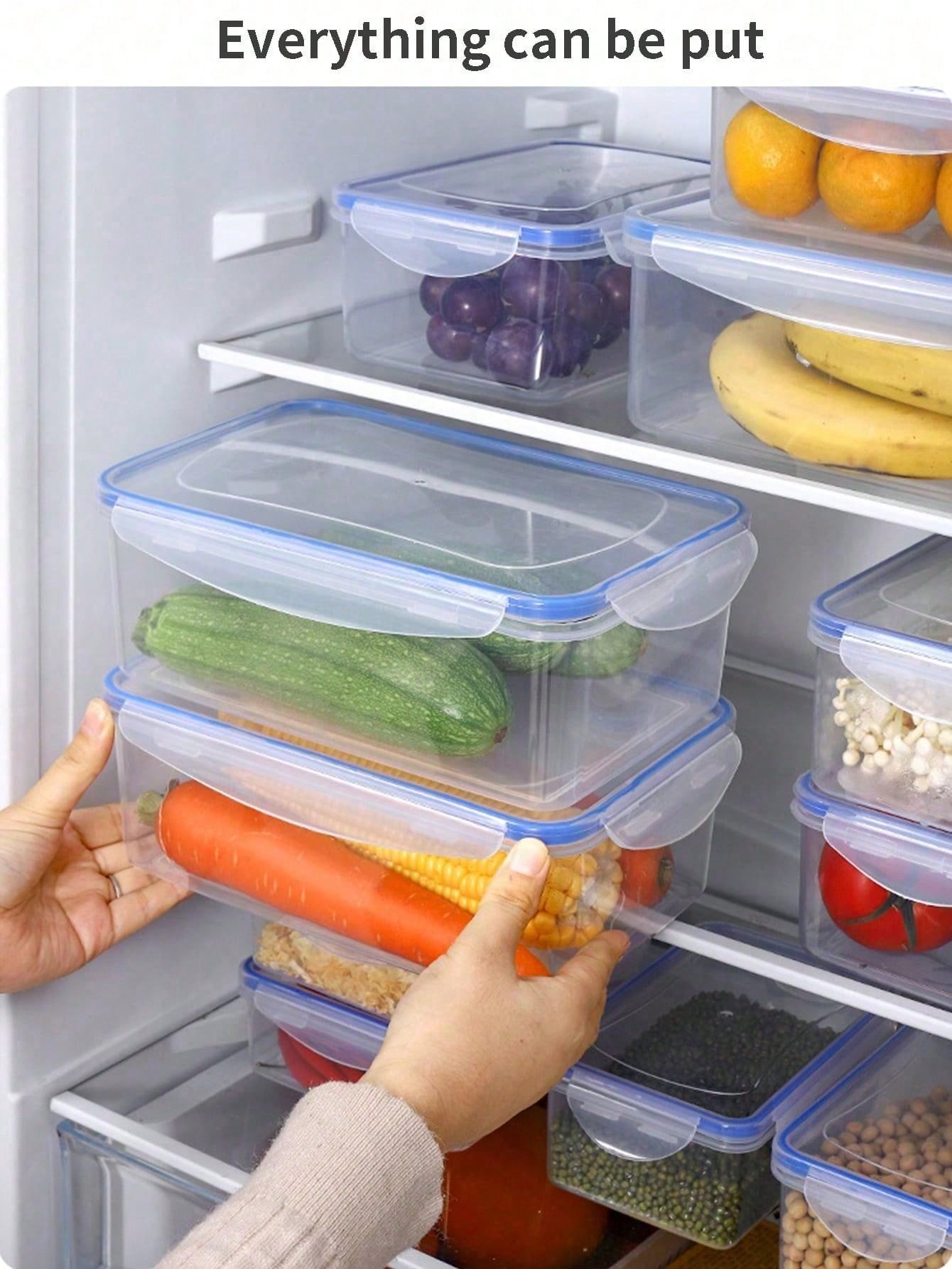 Meal Prep Containers Xl - Boîte de rangement pour réfrigérateur rectangulaire