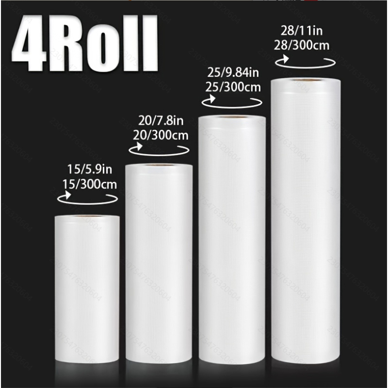4 sacs sous vide : 4 rouleaux  - Meal Prep Vacuum Seal Containers avis et prix